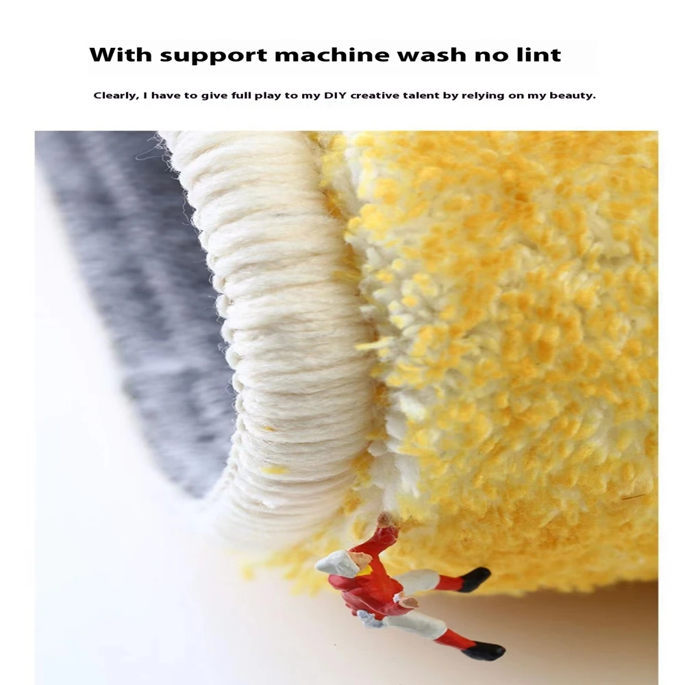 VIKAMA عملة نمط البساط سبونجبوب نمط المنزل غرفة نوم وغرفة المعيشة الكلمة حصيرة عدم الانزلاق المضادة للحشف السجاد ديكور المنزل #6