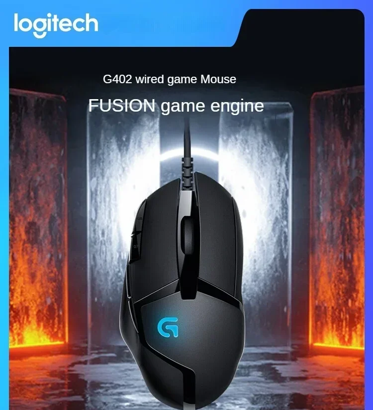 로지텍 G402 유선 e-스포츠 마우스, 얇고 가벼운 전문 게이밍 컴퓨터 주변기기, Csgo 로지텍 마우스, 게이머 럭셔리, 신제품