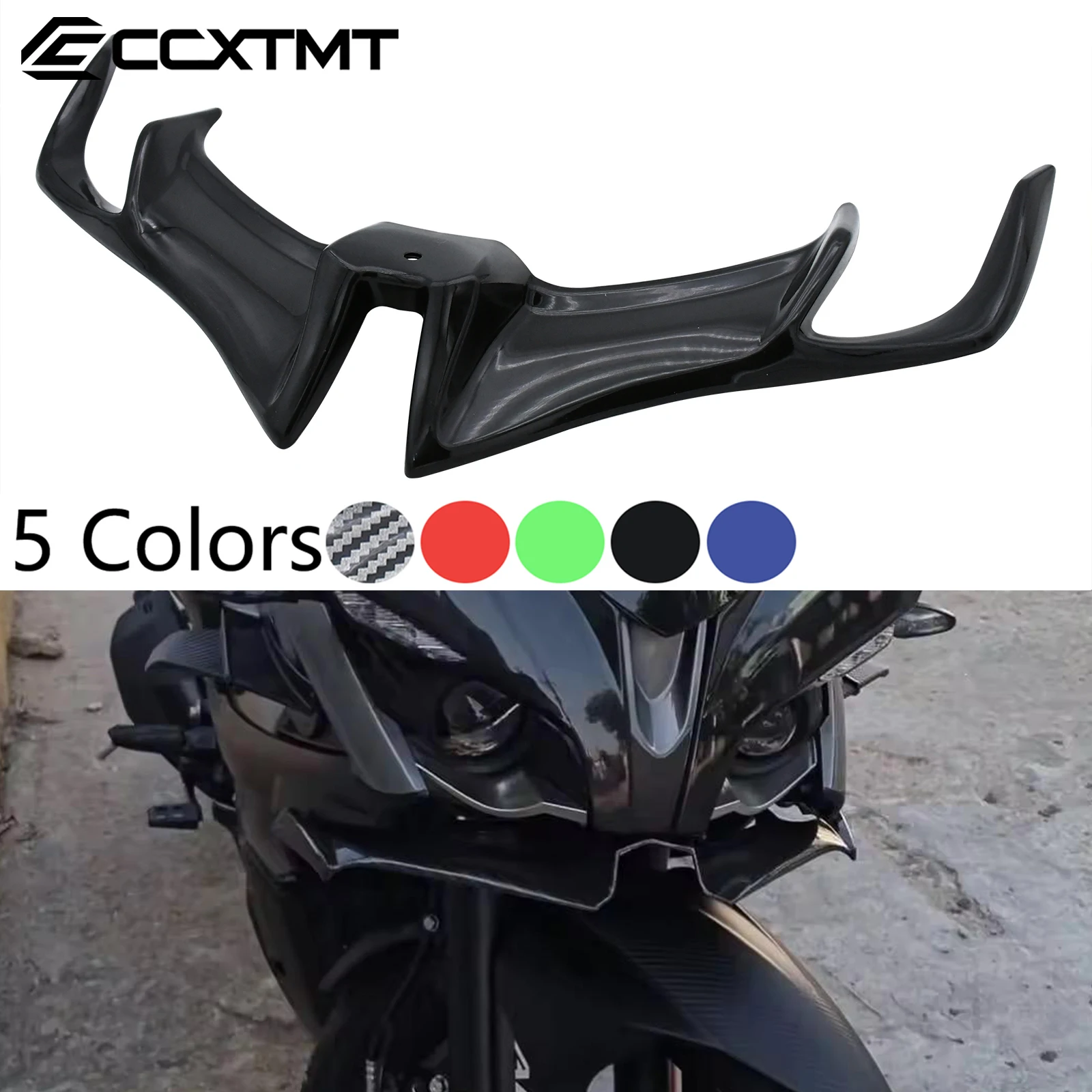 Para BAJAJ Pulsar RS 200 RS200 ABS carenado frontal Winglets cubierta protectora aerodinámica para Yamaha YZF R15 V3.0 2017-2020