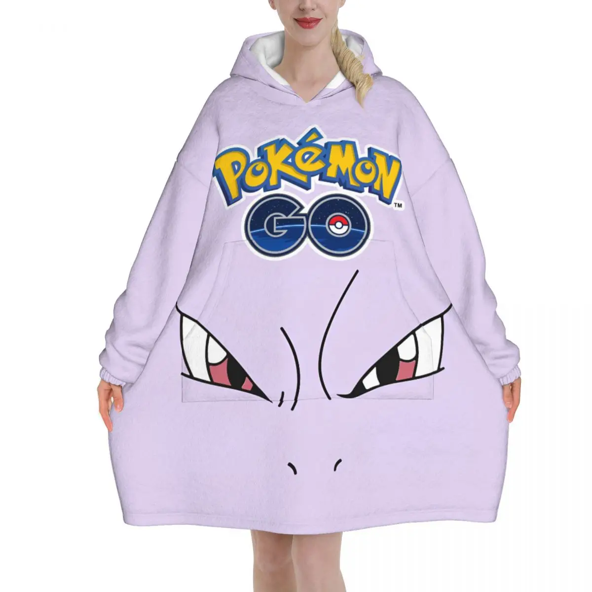 

Pokemoned Pikachus Blanket Hoodie Wearable Blanket Large with Pocket Warm Sleeping Bag Soft Cozy Onesie