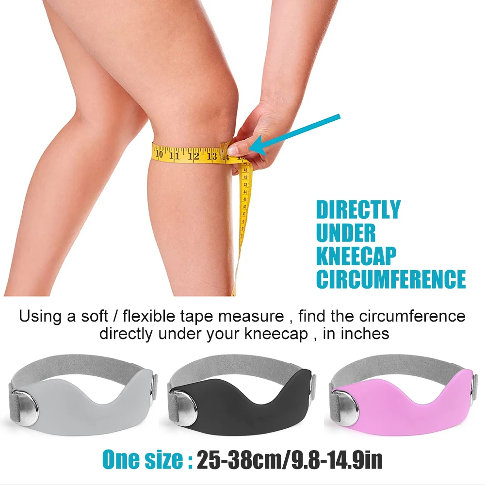 1 قطعة حزام دعم وتر الرضفة قابل للتعديل سيليكون ضغط الرضفة الفرقة الاستقرار دعامة الركبة ، دعم كرة السلة