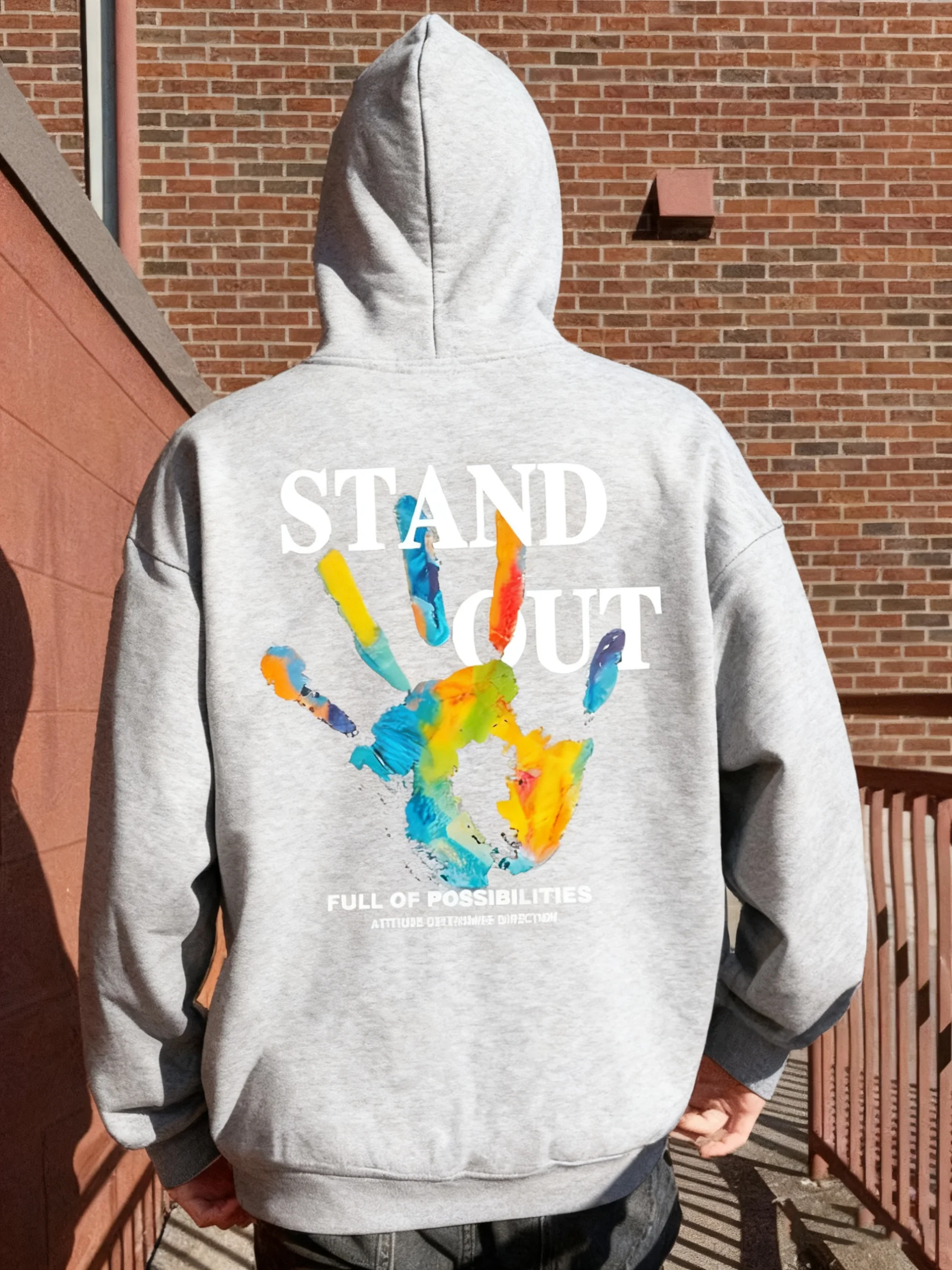 سويت شيرت رجالي كاجوال بقلنسوة على طراز الشارع القديم، سويت شيرت رجالي بغطاء للرأس #4