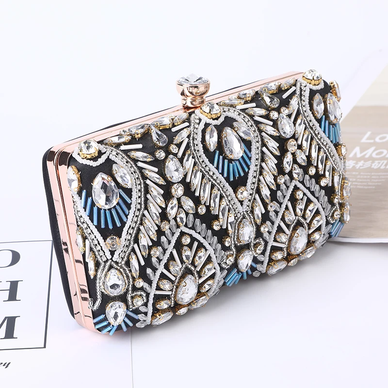 Fashionable design chain mini luxury evening  bags High Quality Diamond  Purses Handbags Ladies Party Wedding Bags For Females