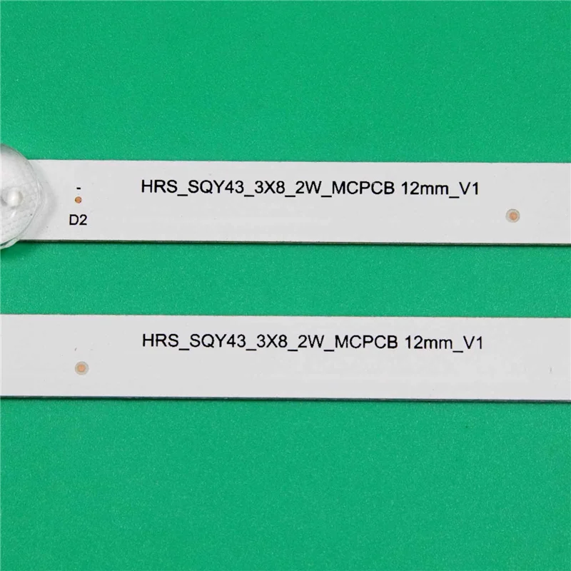 Led Tv Verlichting Bars Voor Akai Aktv 4336S Backlight Strips Hrs_sqy43_3x8_2w_mcpcb 12mm_v1 Kits Bands Voor Grunhelm Gtv43t2fs