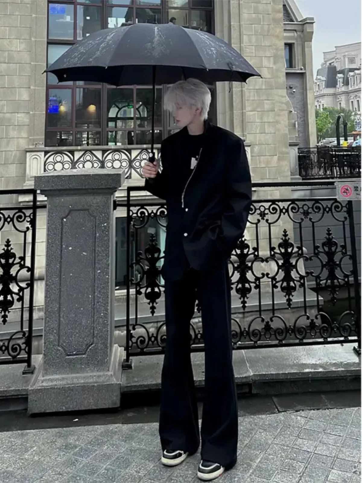 

Мужские брюки Cool Sle: прямые, струящиеся, в американском уличном стиле, повседневные, однотонные, весенние, для подростков