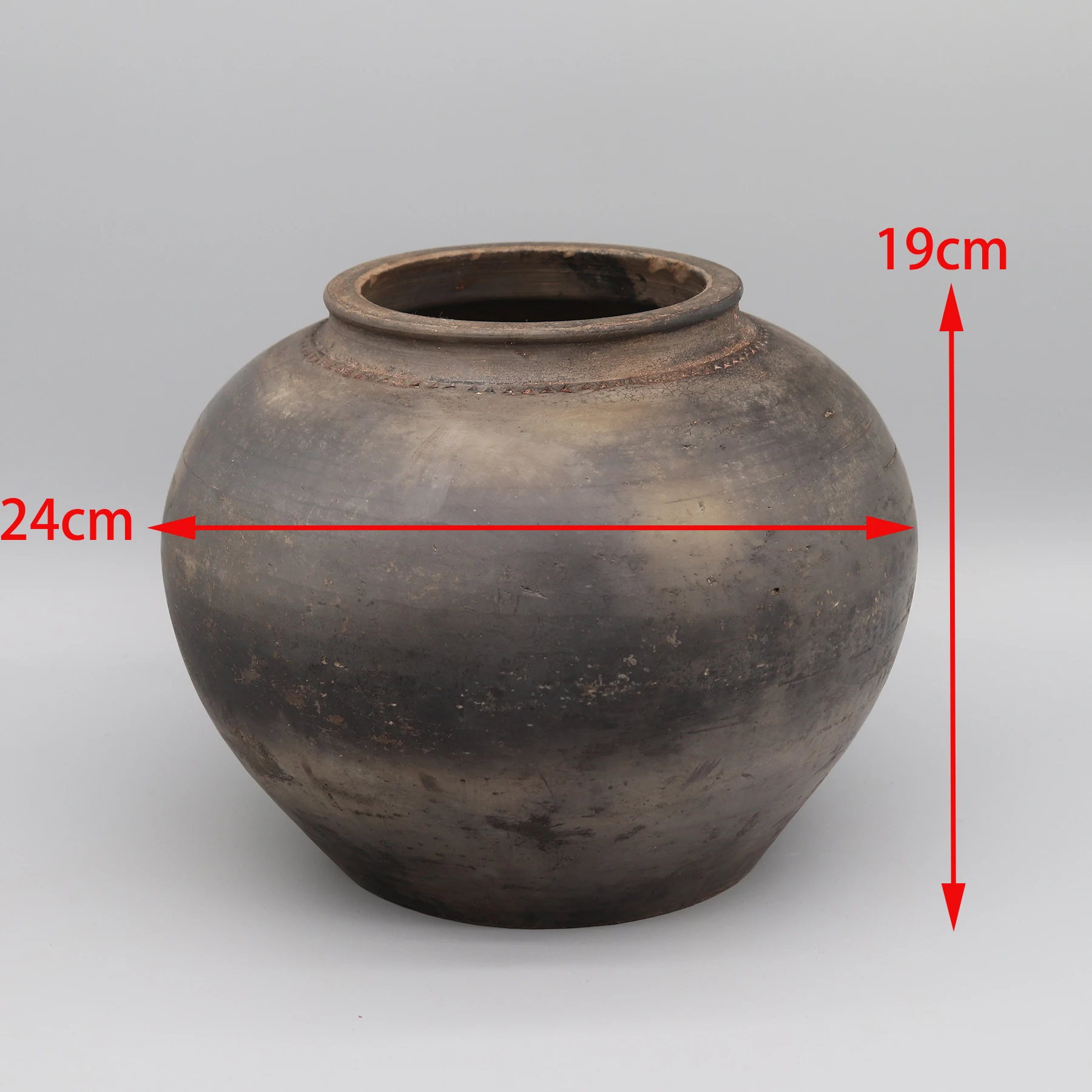 Old grey pot, Flower vase, Home decoration