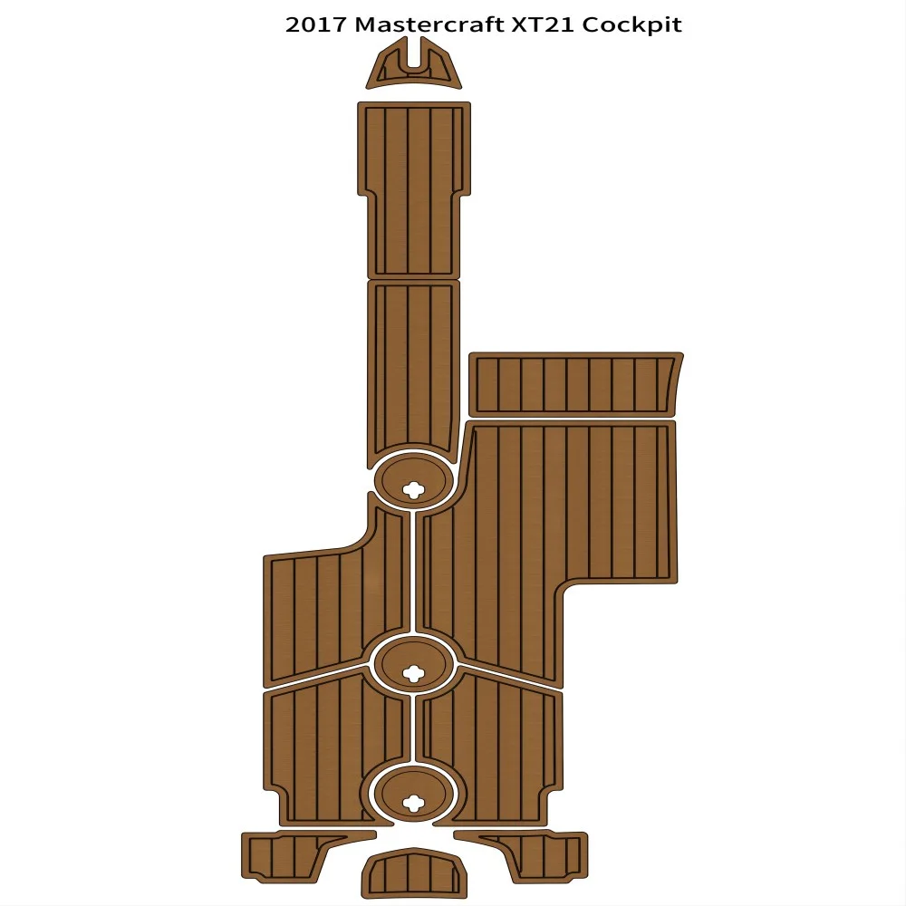 

2017 Mastercraft XT21 Cockpit Pad Boat EVA Foam Faux Teak Deck Floor Mat