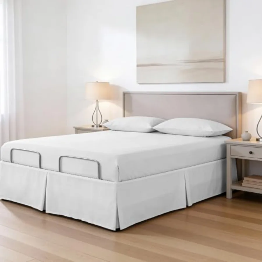 

Наматрасник Bed Maker's Never Lift Your Mattress для регулируемых кроватей, с раздельными углами, длина 15 дюймов, белый