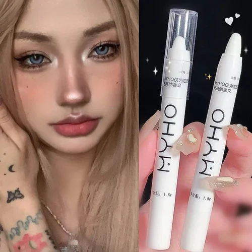 Imagen 2 del producto Diamantes a prueba de agua brillo sombra de ojos delineador de ojos lápiz maquillaje de ojos resaltador perla blanco plata iluminar gusano de seda delineador de ojos pluma