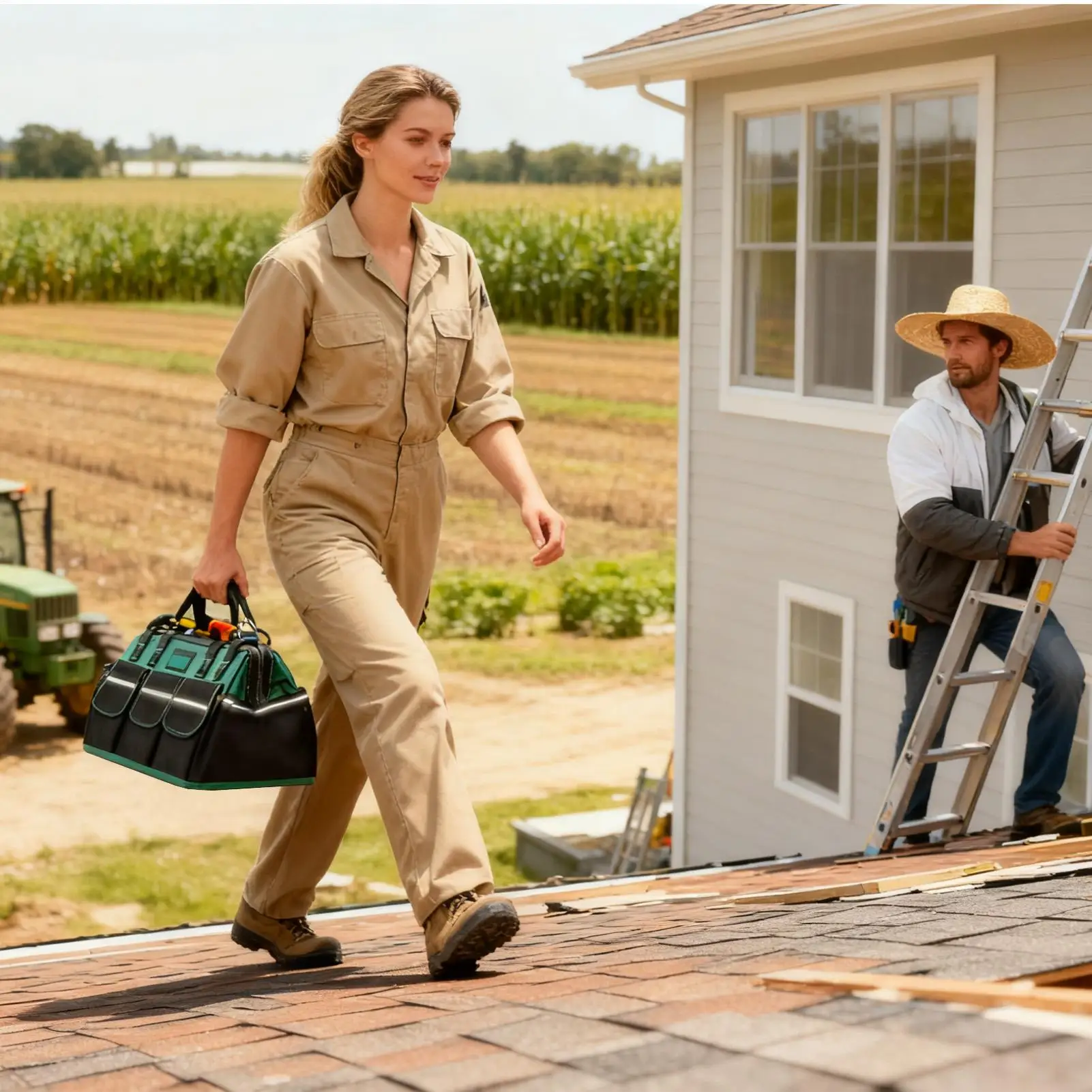 أكياس الأدوات 600D أكسفورد الحقيبة مع حزام الكتف سعة كبيرة أكياس أداة الثقيلة لعتاد كهربائي البناء العمل سيارة #2