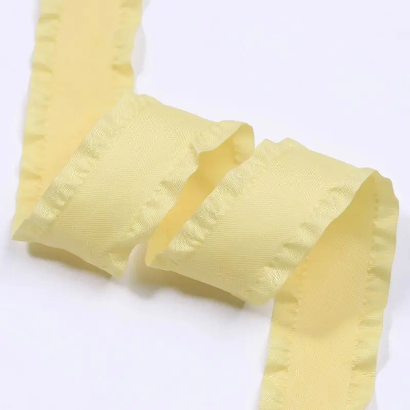 10 Yards 22MM/38MM Falbala Ruffled Ribbon Skirt Lotus leaf Edge For Hair Bows DIY Crafts Handmade Accessories Gift Packaging