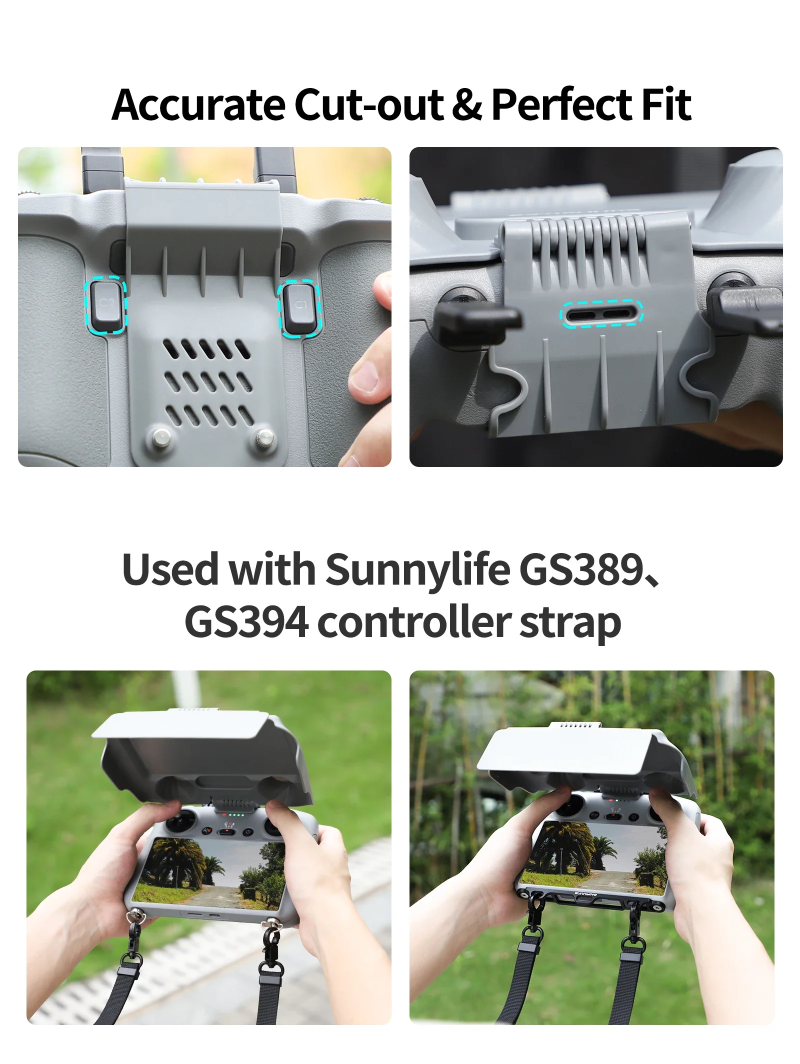 2 in 1 Controller Protector SunHood Control Sticks Guard Protective Cover for DJI RC N2/1 for Mini 3 4 Pro/ AIR 3/ Mavic 3 Pro