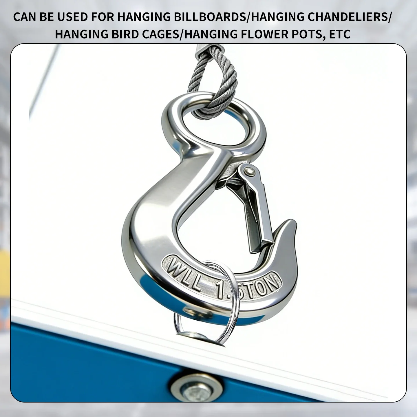 304 Stainless Steel Lifting Hook, 0.2/0.3/0.5/1/1.5/2T Grab Hook, Used for Lifting Materials During Transportation