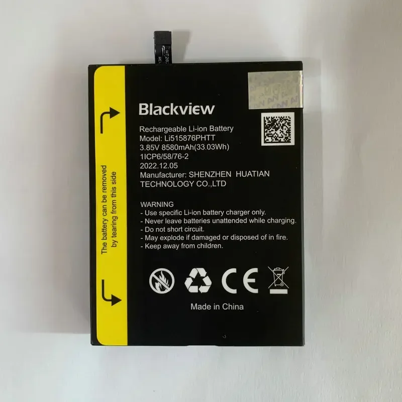 Original Battery for Blackview BV6600 Pro, BV6600E, 8580mAh, Mobile Phone Repair Parts