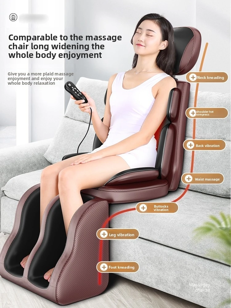 Neck and Back Massager with Heat Adjustable Full Body Massage Chair Pad Shiatsu Kneading Seat Portable Seat Massager Gift