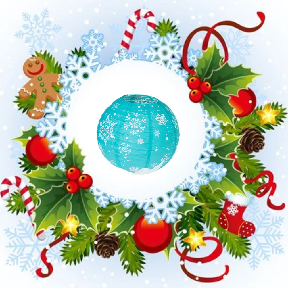 

1Pc Christmas Snowflake Pattern Lantern Portable Lightweight Children's Activity Decor