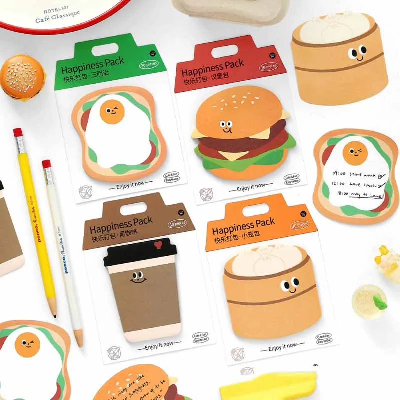 32pcs-lot-kawaii-hamburger-sandwich-coffee-memo-pad-cute-stationery-label-notepad-planner-sticker-post-school-supplies