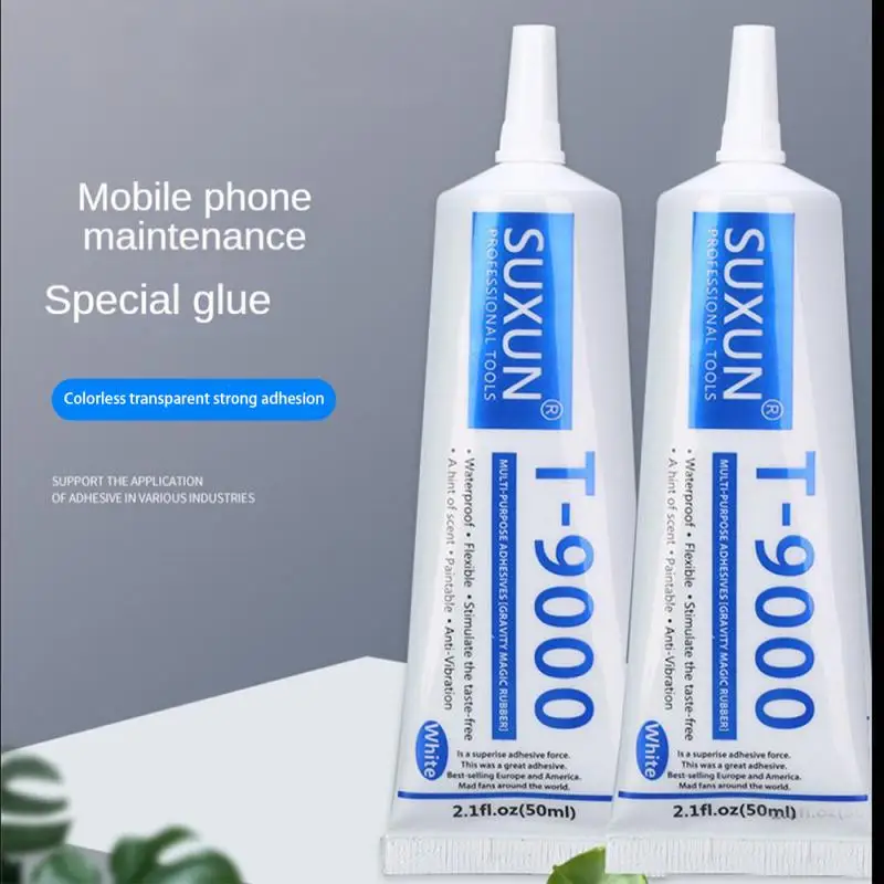 15ML/50ML/110ML T9000 Glue Ivory Contact Phone Repair Adhesive Glass Plastic Universal DIY Glue T-9000