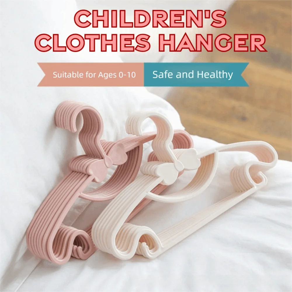

30Pcs Plastic Material Baby Clothes Racks Cute Bowknot Portable Kids Clothing Hangers Windproof Non Slip Closet Organizer Scarfs