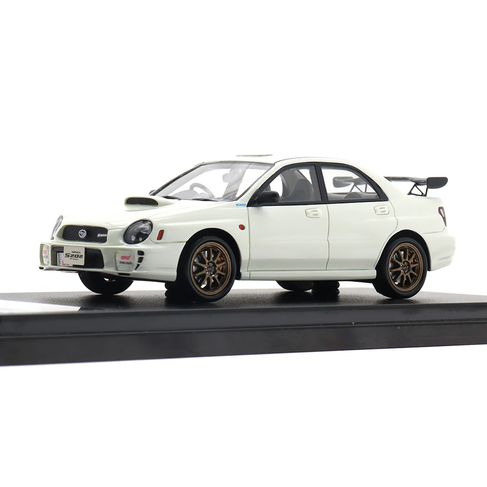 Hi-story Brand 1/43 Model Car IMPREZA S202 STi Version (2002) Edition Model Simulation Resin Model Vehicle Toys Collection Glft