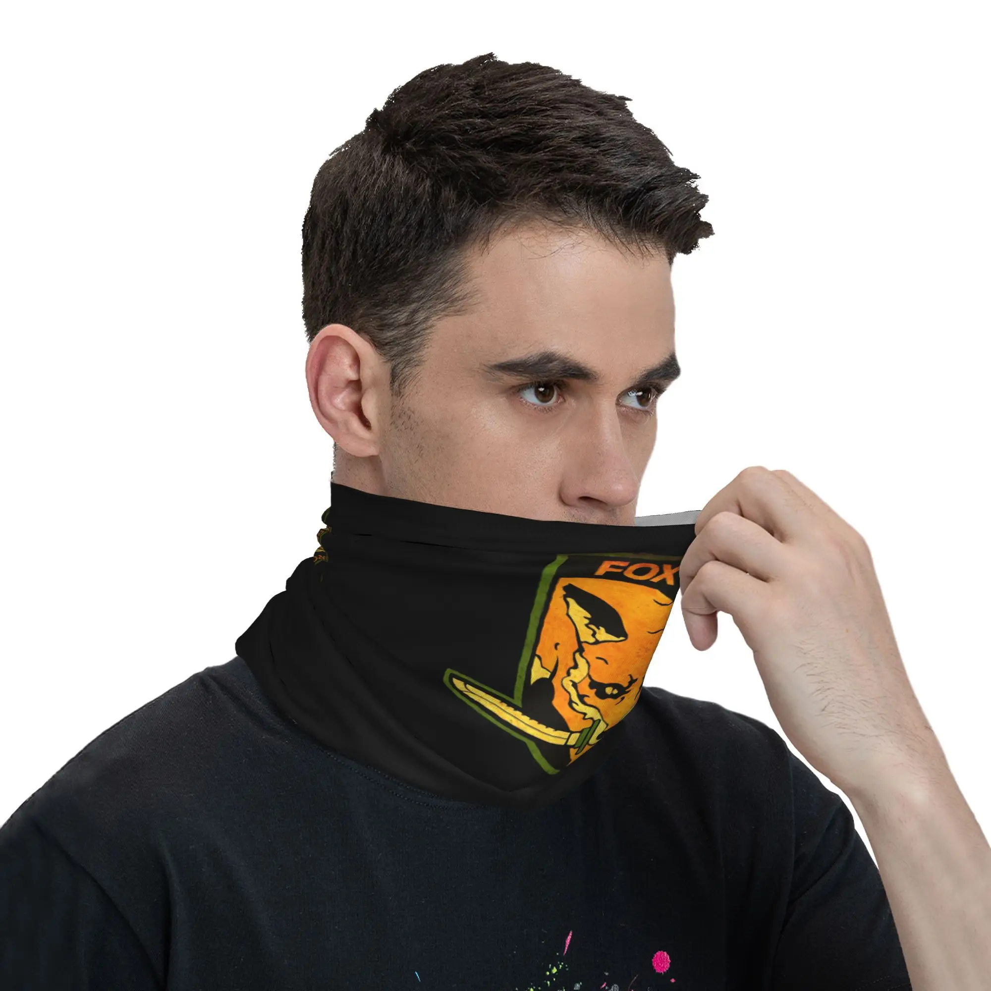 METAL GEAR SOLID Fox Hound Rust Logo Bandana cou couverture imprimé écharpe chaude cyclisme écharpe course unisexe adulte respirant