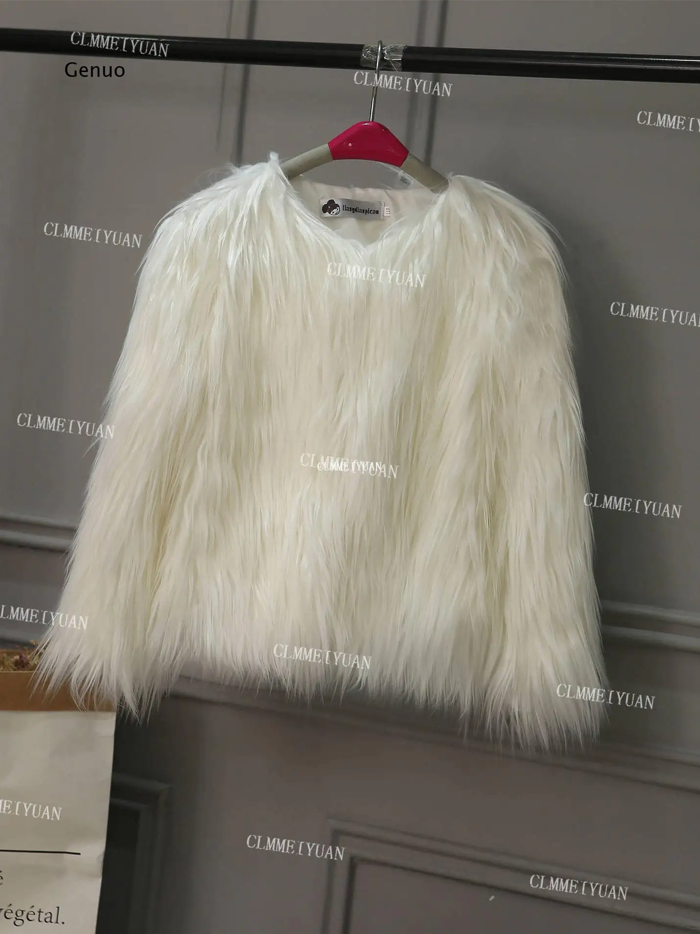 Women's Faux Fur Long Sleeve Cardigan Coat Winter Warm Fluffy Outerwear for Ladies Daily Casual Streetwear Fashion