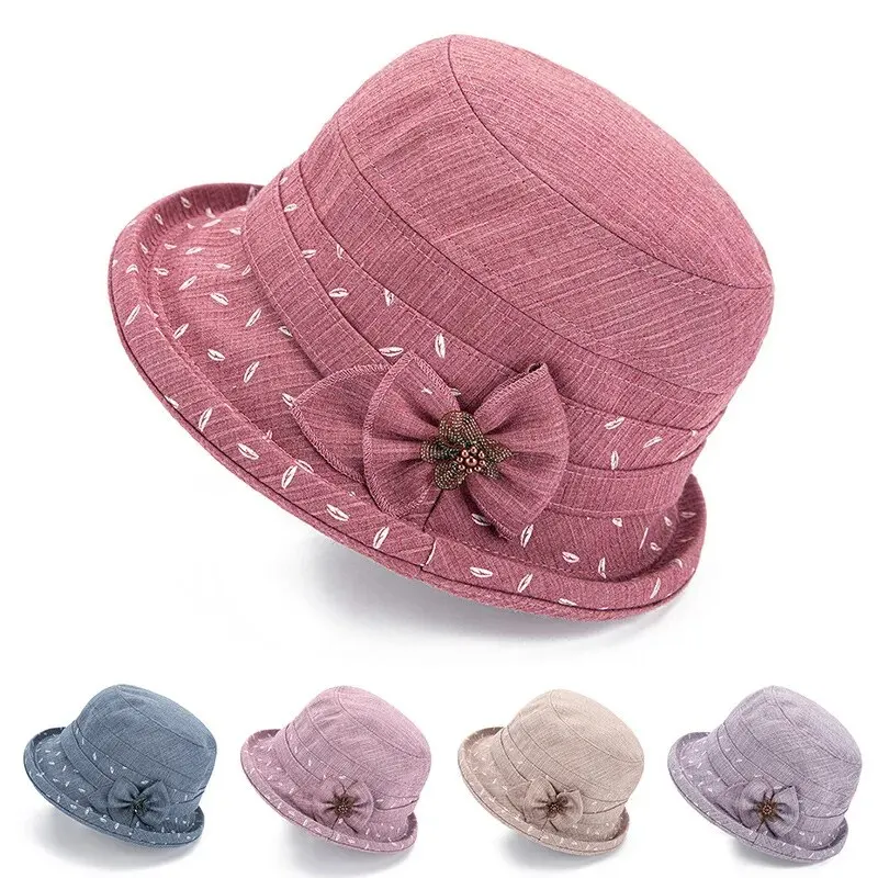 Spring And Autumn Casual Cloth Hat For The Elderly And Summer Pot Hat For The Elderly, Thin Sunshade Bucket Hat, Fashion Pot Hat