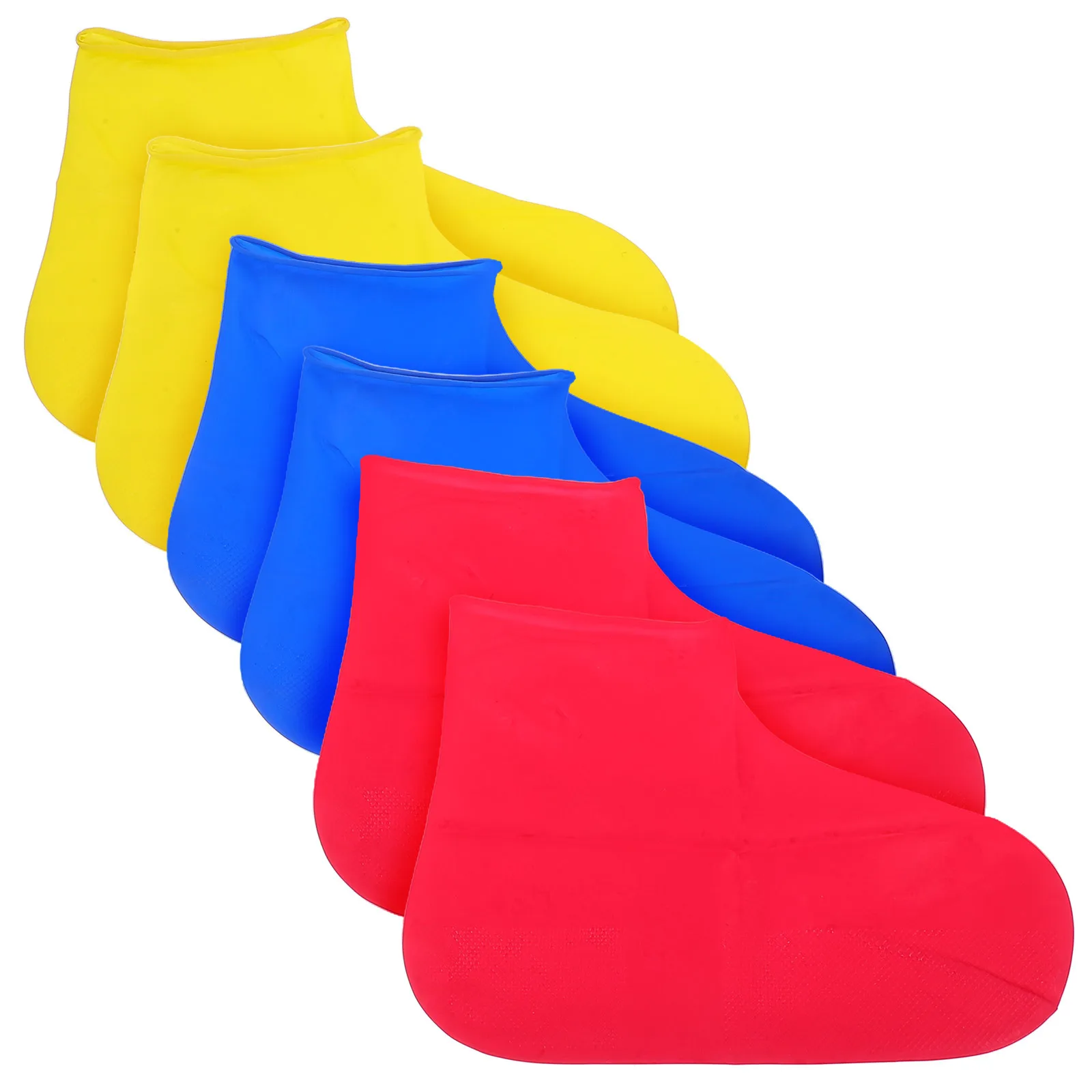 

3 Pair Disposable Latex Shoe Covers Waterproof Anti Slip Outdoor Rain Protection Reusable Silicone Shoes Cover for Adults