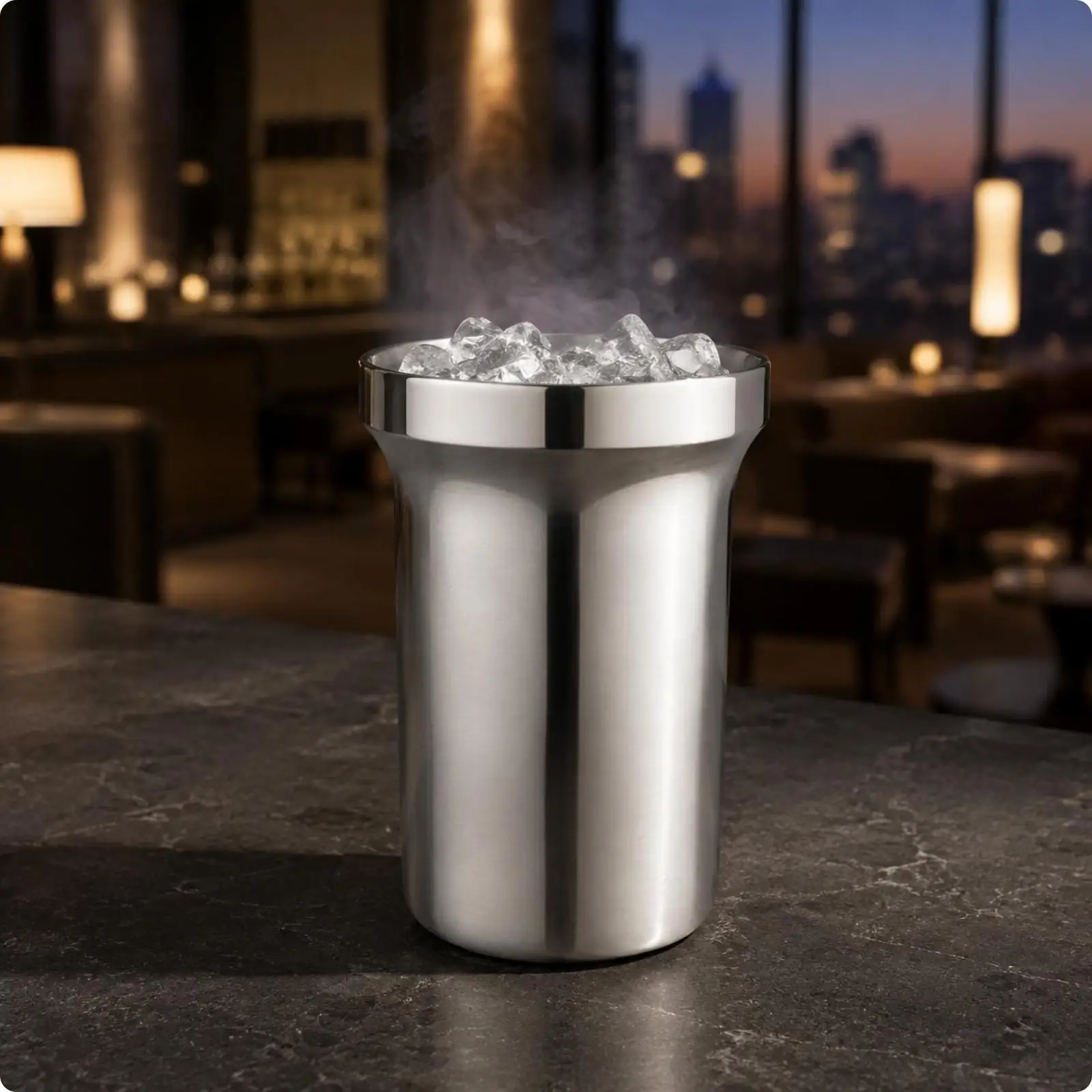 Stainless Steel Ice Container Hotel Type Tableware Large Capacity for Restaurant