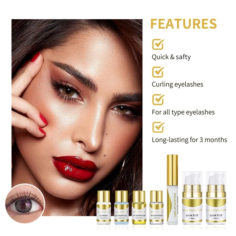 Semi-Permanent Brow Lash Lift Tint Kit Professional Brow Lamination Eyelash Lifting Perming Lashes Dye Eyes Makeup