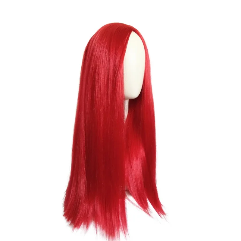 Halloween Horror Night Anime Wig Sally Cosplay Wigs Red Medium Long Straight Hair Wig For Female