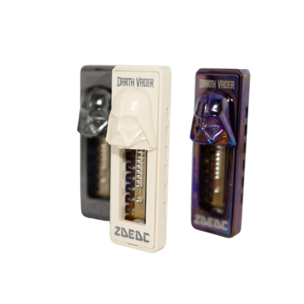 ZDEDC diapasón de Metal guerrero negro trinquete mecánico denso empuje directo yema del dedo tarjeta de empuje juguete de descompresión