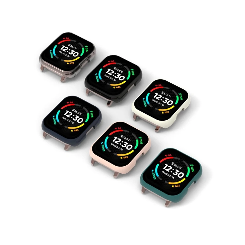 Screen Protector Shell เข้ากันได้กับ Realme TechLife นาฬิกา S100นาฬิกาป้องกันกรณีครอบคลุมเต็มรูปแบบฟิล์มกรอบ