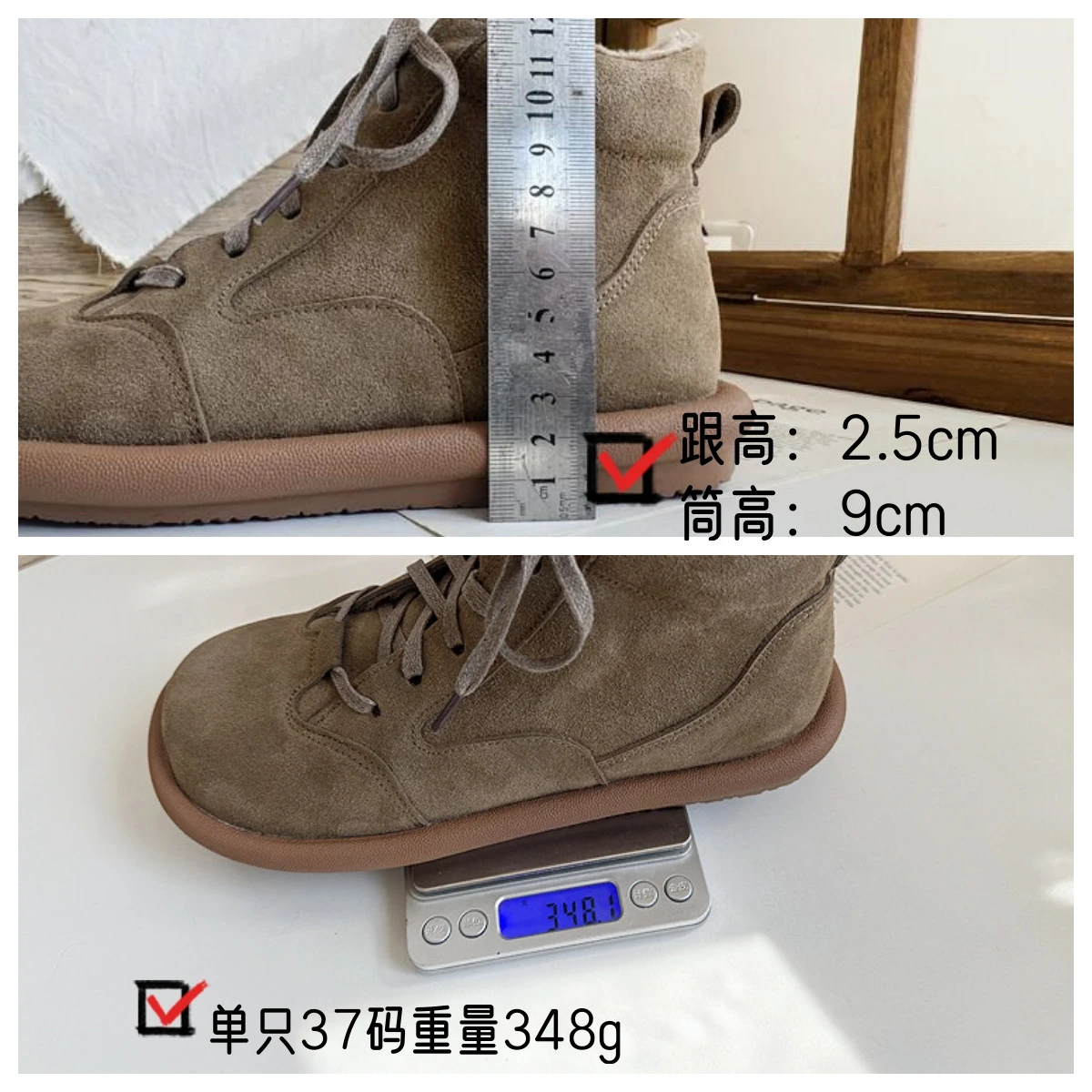 Careaymade-Genuine leather wider toe thick soled women's boots,Winter Boken Soft Sole Snow Boots,Comfortable Women Short Shoes