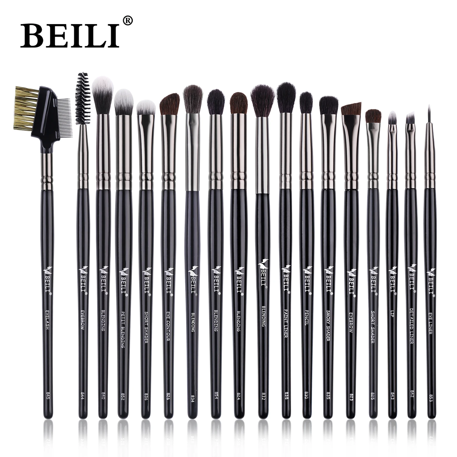 1/3pcs Professional Classic Natural Eye Makeup Brushes Set Eyeshadow Eyebrow Blending Smokey Black Beauty Make up Brushes