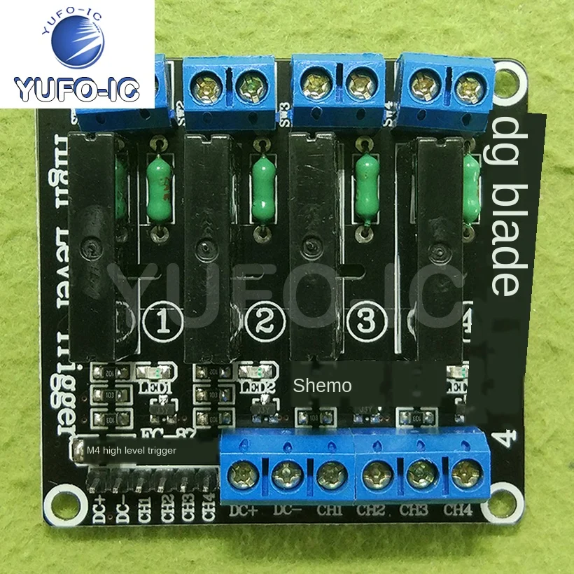 Free Ship 3pcs 4-Way Relay Module 5V High Level Trigger Solid-State Relay Module 250v2a With Fuse