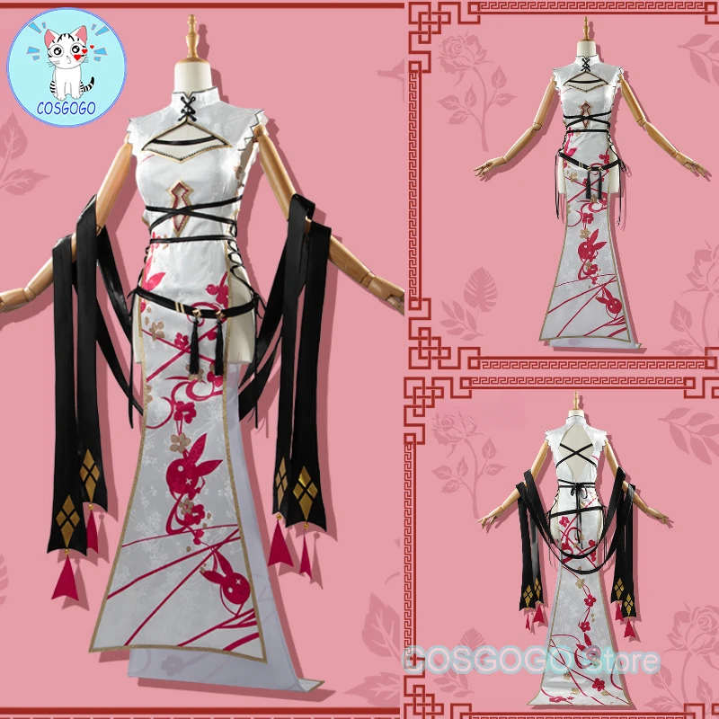 COSGOGO [Customized] Nijisanji Vtuber Yorumi Rena Cosplay Costume Halloween Outfits Women Chinese Cheongsam Gorgeous Dress