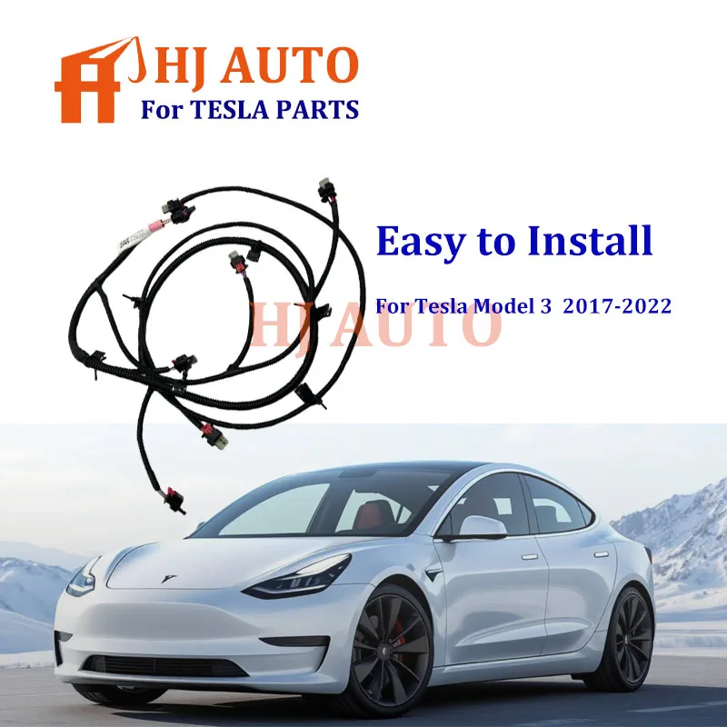 1067959-00-E For Tesla Model 3 Rear Bumper PDC Wiring Harness Plastic Interior Door Panels Parts 2017-2020