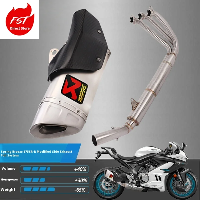 For CFMOTO 675sr-s modified valve exhaust pipe - original appearance - 675nk full section Scorpio AR mid-tail full section - Detail 1