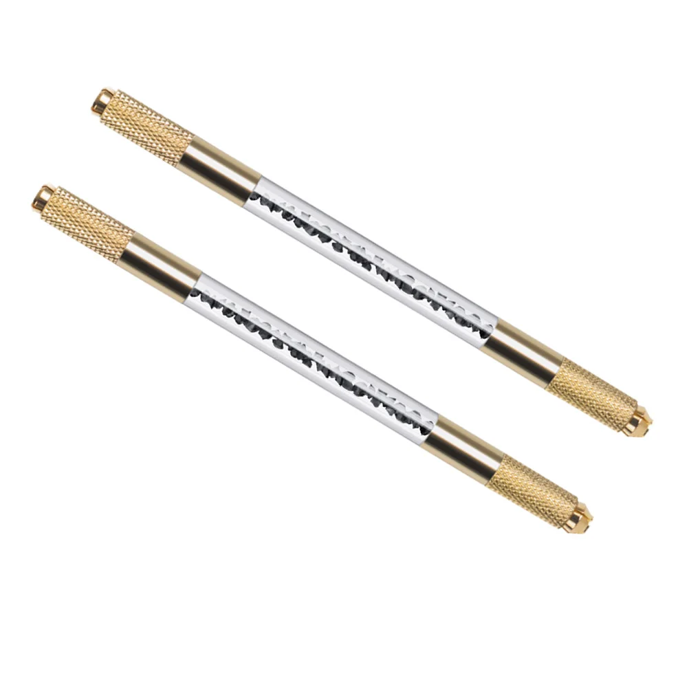 

2Pcs Sparkly Eyebrow Tattoo Positioning Pen Dual-End Microblading Tool for Temporary Tattooing Portable Beauty Pen Tattoo