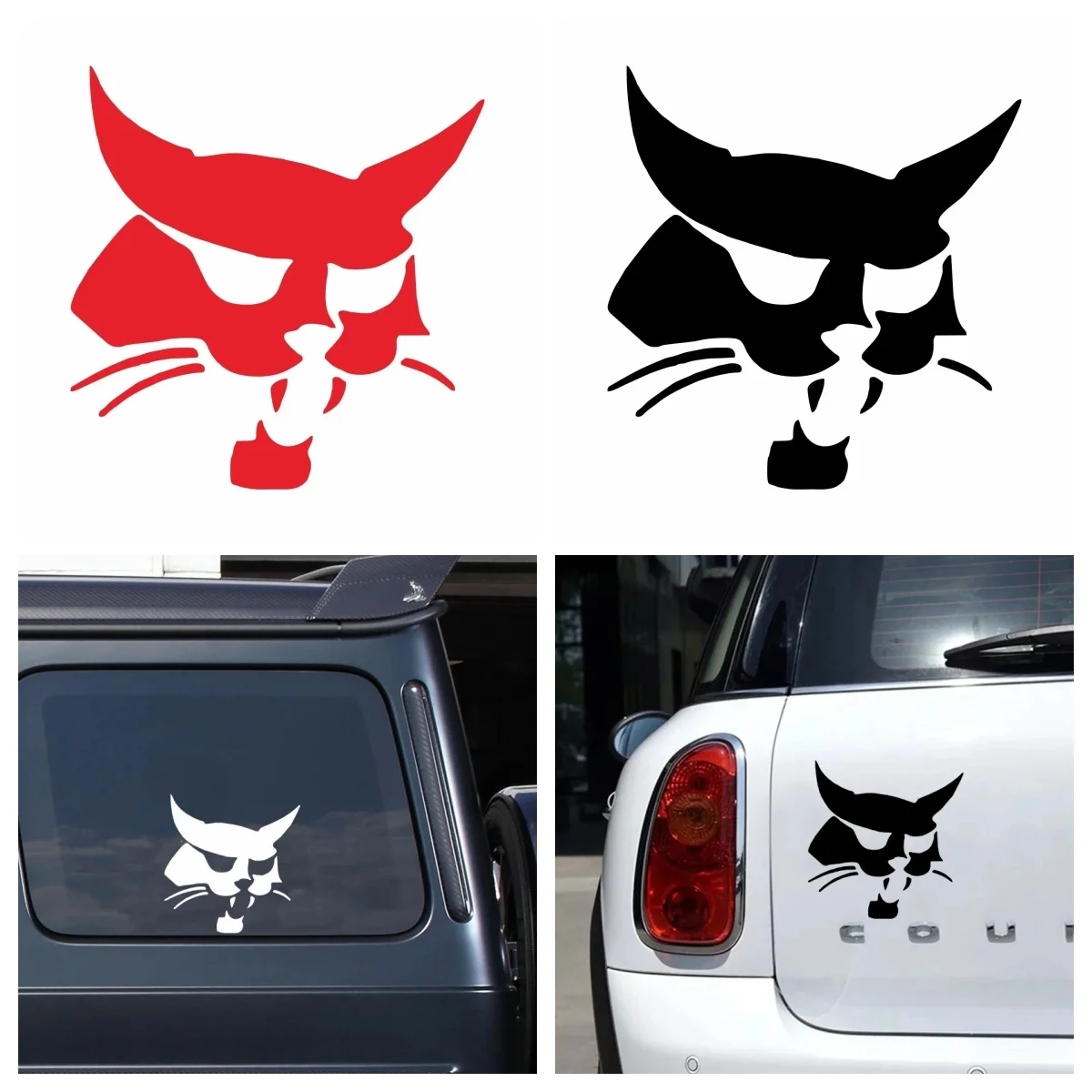 

Creative Bobcat Head Car Stickers Funny Vinyl Decals for Cars Trucks Motorcycles Durable Laptop PVC Wholesale