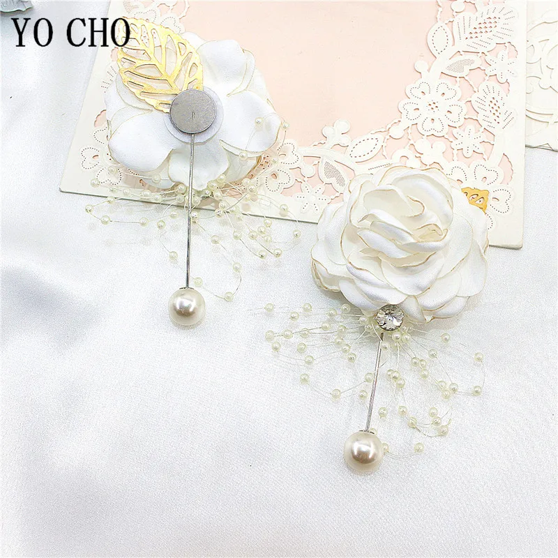 Mädchen Brautjungfer Handgelenk Blume Hochzeit Abschluss ball Party Bouton niere Seide Rose Perle Armband Armband Hand Blumen Hochzeit Zubehör – Detail 13