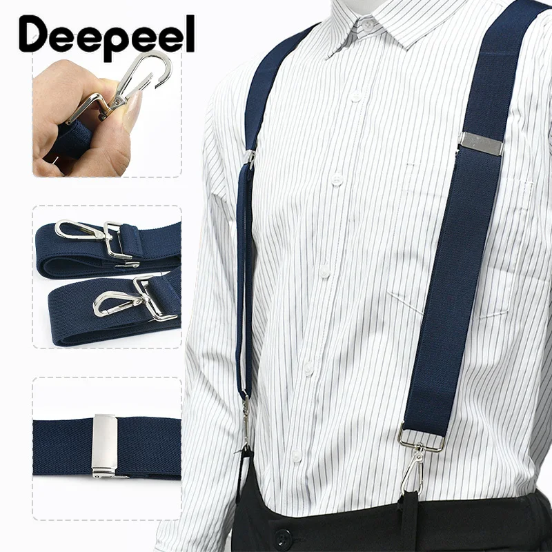 1 шт. 3,5*120 см мужские подтяжки металлические 4 зажима карабин пряжка регулируемый ремень для взрослых мужские подтяжки бандаж брюки аксессуары