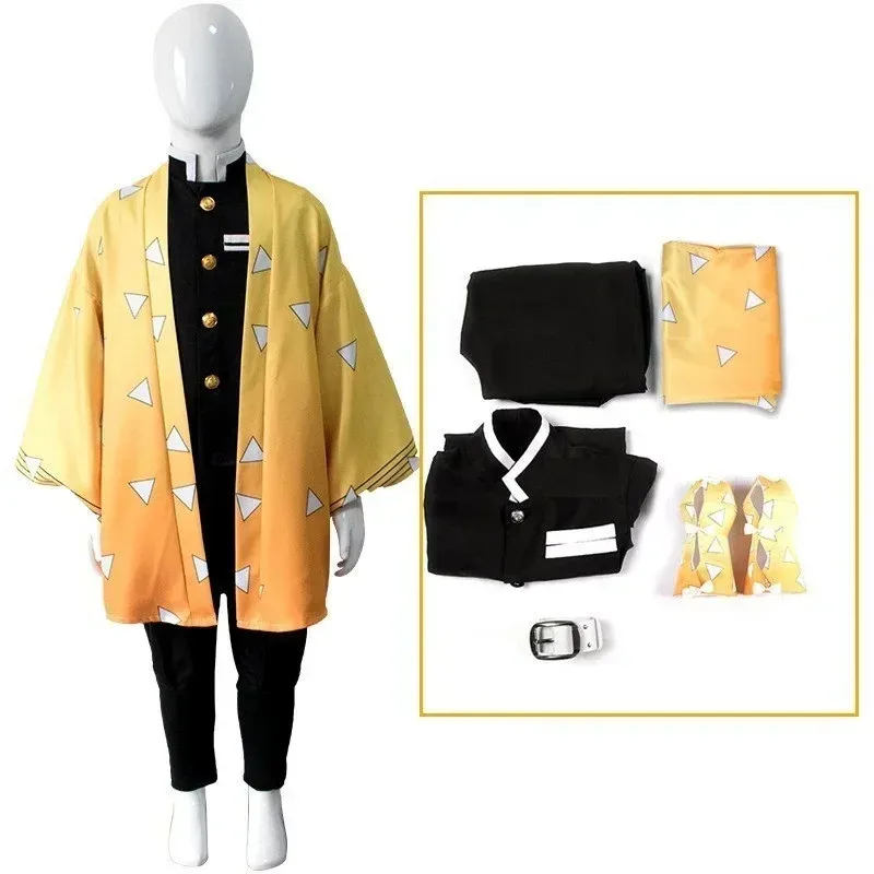 Аниме Demon Slayer Косплей Камадо Незуко Камадо Танджиро Slaying Corps Одежда Униформа Комплект Детская Com С Костюмом