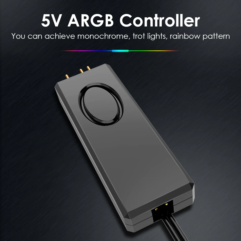 

5V Gorgeous ARGB Controllers Desktop Strong Toughness SATA Pins Power Supply Electric Portable RGB Remote Control