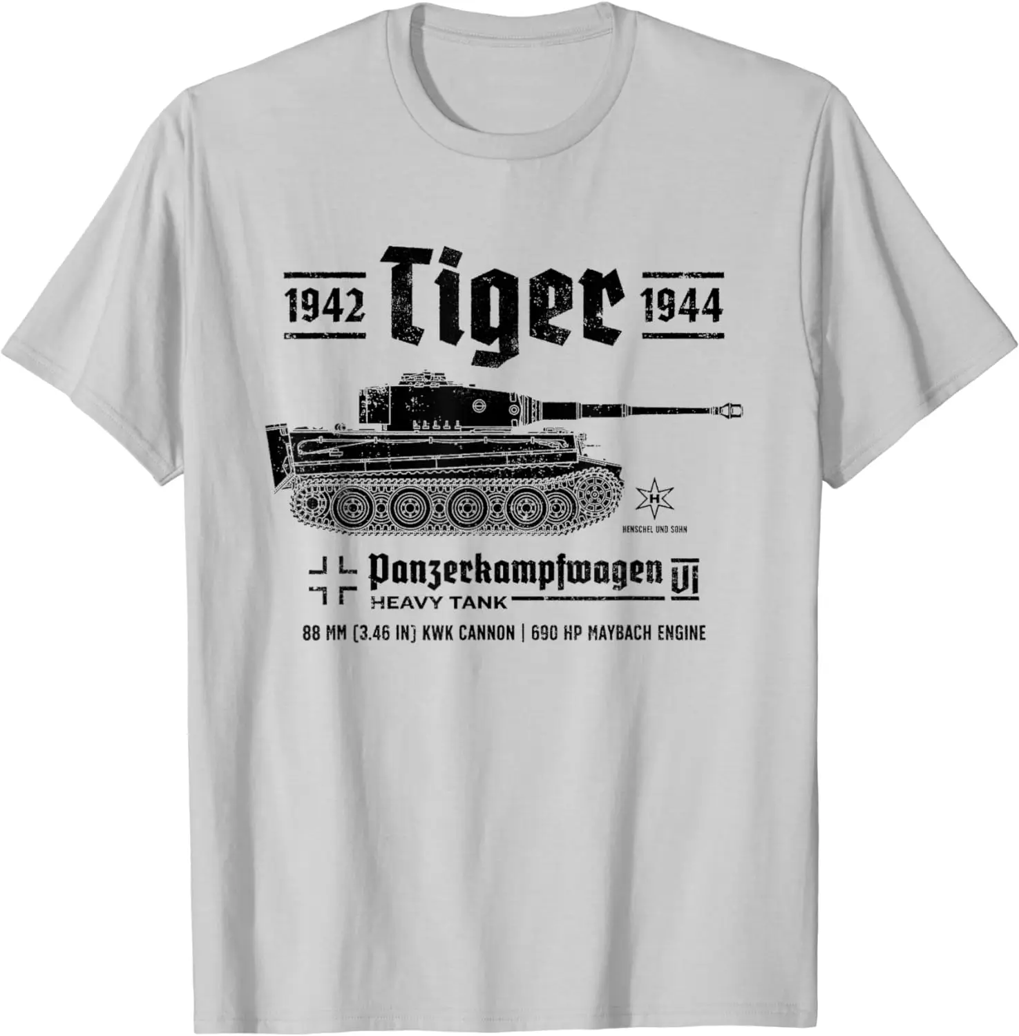 WWII  Panzer VI Tiger Heavy Tank T-Shirt 100% Cotton O-Neck Summer Short Sleeve Casual Mens T-shirt Size S-3XL