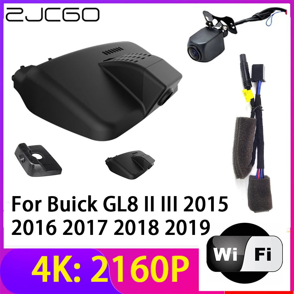 

Видеорегистратор ZJCGO 4K 2160P, 2 объектива, Wi-Fi, ночное видение, для Buick GL8 II III 2015 2016 2017 2018 2019