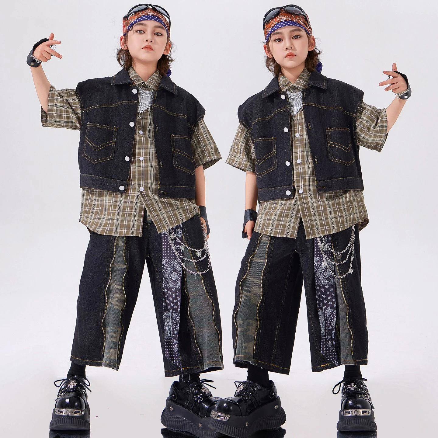 costume-da-ballo-hip-hop-per-bambini-ragazzi-e-ragazze-abiti-per-performance-jazz-gilet-in-denim-pantaloni-camicia-a-quadri-abito-alla-moda-streetwear-bl18901