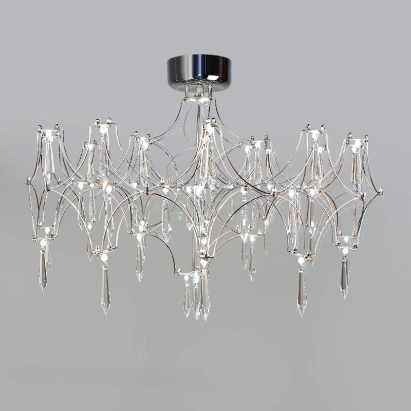 Modern LED Crystal Chandelier Luxury Suspension Lamp Hotel Bedroom Dining Room Home Decorative Lights Lighting Fixtures Lustre