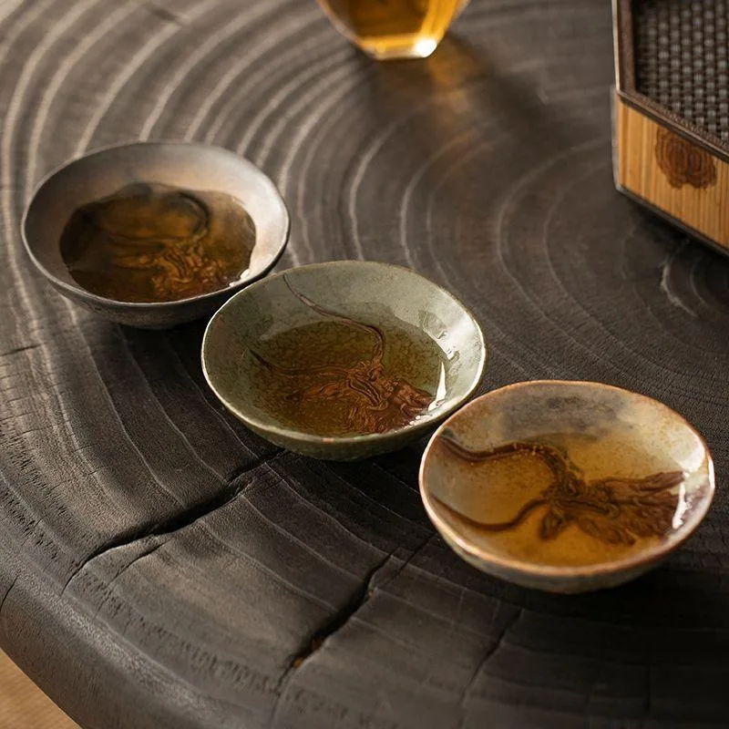 Dragon shape, hat teacup, Jianzhan cup, tea cup, kiln change, single cup, purple sand Kung Fu tea set, high-end master cup